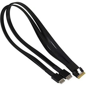 Supermicro кабел OcuLink Slimline x8 (STR) към 2x x4 (STR), 64CM CBL-SAST-1264-85 (CBL-SAST-1264-85)