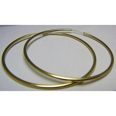 Klenoty Budín Dámské obrovské velké zlaté kruhy 50 mm 5 cm cm 585/1,62gr HK2399