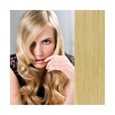 Clip in vlasy 63cm 100% ľudské REMY 120g PRÍRODNÁ BLOND