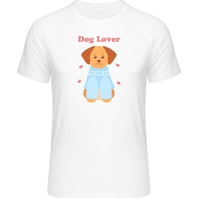 Mymate predĺžené tričko MY111 Nápis Dog Lover a psík white white
