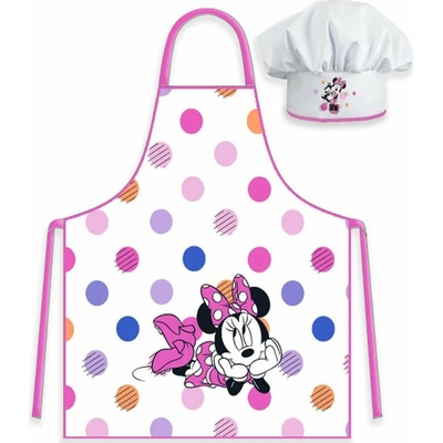 Aptex dětská zástěra s čepičkou MINNIE MOUSE 45X50 CM 2X33 CM