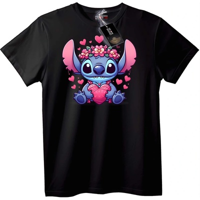 NOONEBRAND Тениска Stitch сърце цвете - 2XL, White