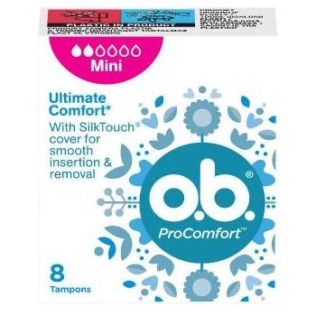 o. b o. b. ProComfort Mini тампони с лесно поставяне и изваждане 8 бр