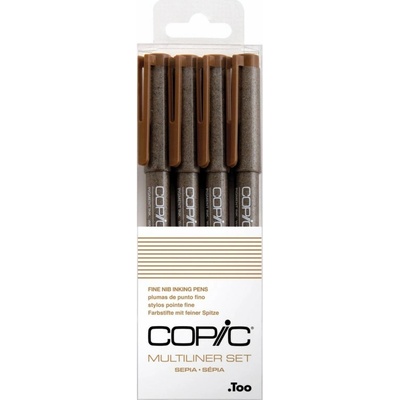 COPIC Technické linery COPIC, 4 ks sépia