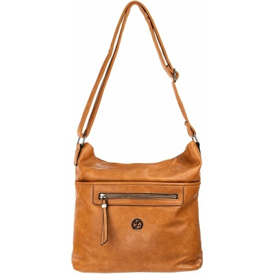 ADRIA dámska crossbody koženková kabelka Svetlohnedá
