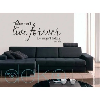 Image 1 of Dream. . . цитат от Джеймс Дийн - стикер за декорация (13014)