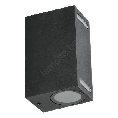 Екстериорен аплик QUERK 2xGU10/35W/230V IP54 15 см черен (KB0487)