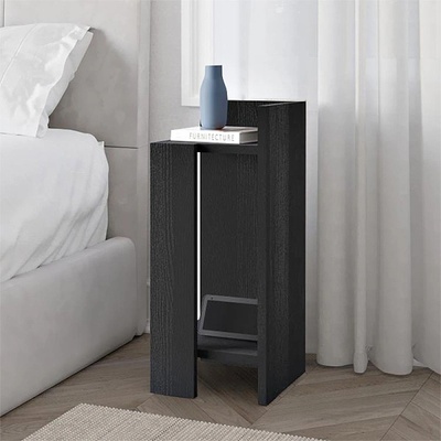 TopMebel Нощно шкафче Elos, десен модул в черен дървен цвят 25x27x60см