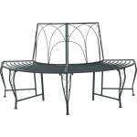 vidaXL Дървесен бенч 4 -местен 160 x 80 x 89 см steel Сребристо сиво (42029514)