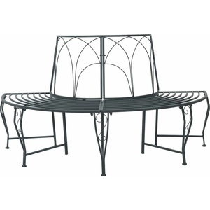 vidaXL Дървесен бенч 4 -местен 160 x 80 x 89 см steel Сребристо сиво (42029514)