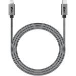  Метален кабел usb-c към lightning 1.2 m от next one - space gray (k-lght-usbc-met-sg)