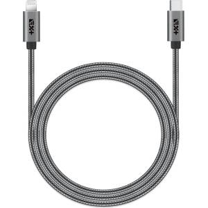  Метален кабел usb-c към lightning 1.2 m от next one - space gray (k-lght-usbc-met-sg)