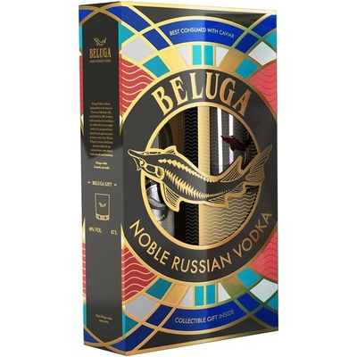 Vodka Beluga Noble Rocks 40% 0,7 l (dárkové balení 1 sklenice)