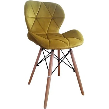 Bestent Трапезен стол от кадифе жълт amber (bml-046-v)