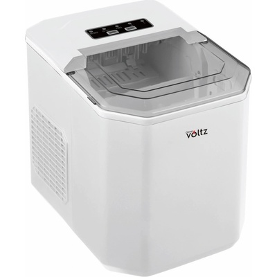 Voltz Ледогенератор Oliver Voltz OV51447B, 120W, 12 кг/24 часа, 1.3 л, 9 кубчета за цикъл работа, Индикатор за лед и вода, Бял (5OV51447BW)