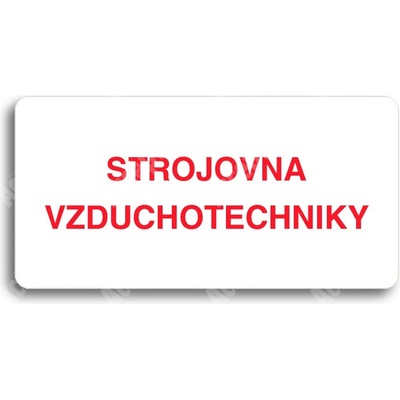 ACCEPT Piktogram STROJOVNA VZDUCHOTECHNIKY - bílá tabulka - barevný tisk bez rámečku