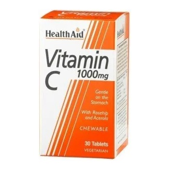 HEALTHAID Хранителна добавка витамин C дъвчащи таблетки, Health Aid Vitamin C 1000mg 30 chewable tablets