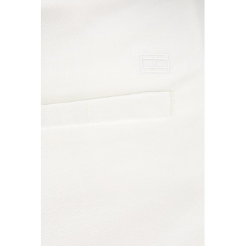 Tommy Hilfiger Къс панталон с лен Tommy Hilfiger в бежово с изчистен дизайн с висока талия WW0WW47213 (WW0WW47213)