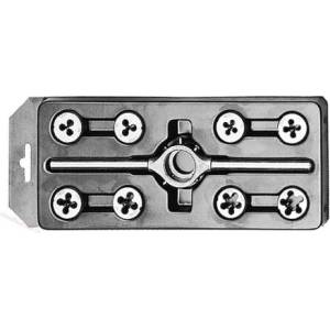 BUČOVICE TOOLS Плашки с върток комплект М3-М12, 9 броя MINI-1Bucovice Tools 330 129