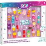 3C4G Комплект с фигурки-гумички 3C4G - Snacks 'N Sweets Puzzle, 25 броя (12055)