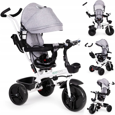 EcoToys 360 Šedá so strieškou sivá