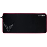 PowerColor Подложка за мишка PowerColor Red Devil RGB, XL, гейминг, черна, 900 x 400 x 4mm (MPDR-1000)