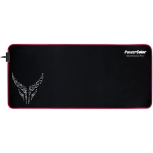 PowerColor Подложка за мишка PowerColor Red Devil RGB, XL, гейминг, черна, 900 x 400 x 4mm (MPDR-1000)