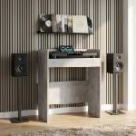 vidaXL DJ маса Бетонно сиво 82 x 45 x 102 см Инженерна дървесина (8006751)