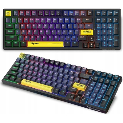 Onikuma G38 98 Keys USB Wired Mechanical Keyboard Black