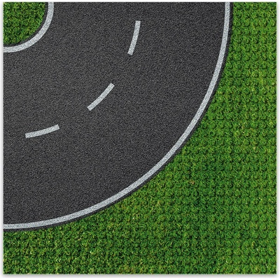 BRIXIES Plus 225.006 Designová podložka na stavění - zatáčka 25,5 x 25,5 cm