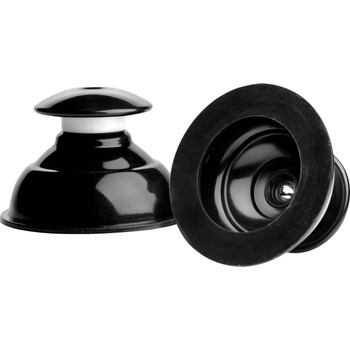 Image 1 of Master Series Plungers Extreme Suction Silicone Nipple Suckers Black