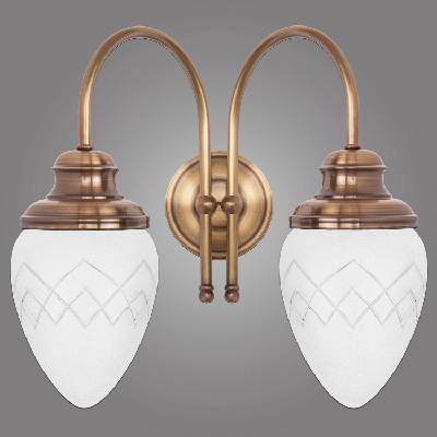 RI/K/2/M - Аплик RINAMA 2xE27/60W/230V месинг (PD519)