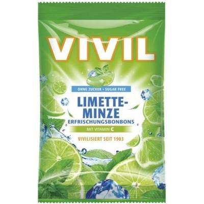 Vivil Bonbóny Limetka Máta Bez Cukru 120 g