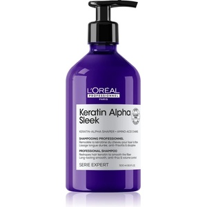 L'Oréal Serie Expert Keratin Alpha Sleek шампоан за гладка на вид коса 500ml