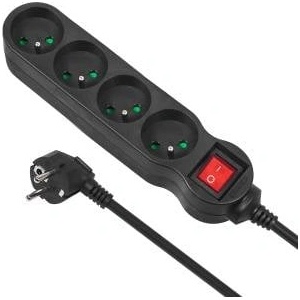Maclean Energy Power Strip 4 sockets 1.4 m black (MCE180)