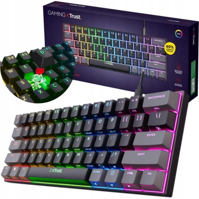 Trust GXT 867 Acira 60 Mini Gaming Keyboard 24882