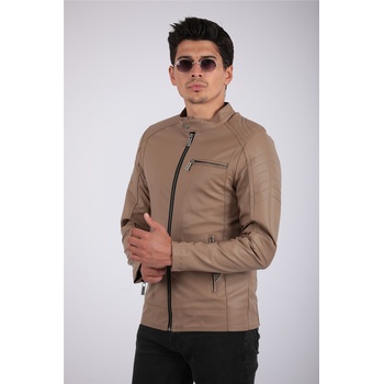narmart Мъжко кожено яке - Бежово 2021083110 (311756_Бежов)