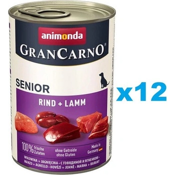 Animonda Gran Carno Senior hovězí a jehně 12 x 400 g
