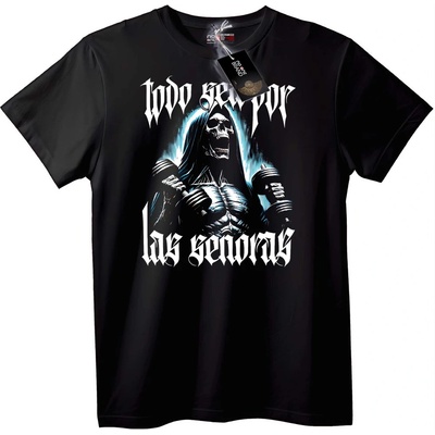NOONEBRAND Тениска Гримът Косач във Фитнес - 2XL, Black