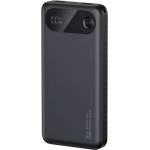 USAMS PB80 аварийно зарядно устройство с 2 USB + Type-C, 10000mAh, PD бързо зареждане, ЧЕРНО 10KCD24901 (10KCD24901)