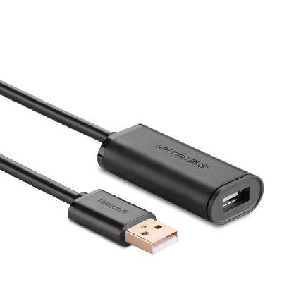 Активен удължителен USB кабел (500 см) - Ugreen Active Repeater USB-A 2.0 Male to USB-A 2.0 Female Extention USB Cable (черен) (10319)