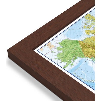 Maps International Severní Amerika - nástěnná politická mapa 100 x 120 cm Varianta: mapa v dřevěném rámu, Provedení: Pegi višeň