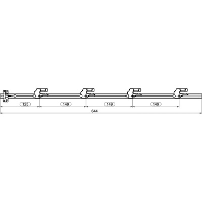 Lehmann Tyč SVS3 V výkres 18-2419-020 dĺžka 644mm