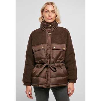 Urban Classics Дамско Пухено Яке Ladies Sherpa Mix Puffer Jacket brown XXLUB-TB3768-00075 - Камуфлаж, размер M