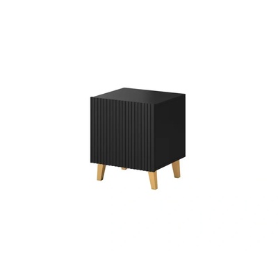 Cama meble ПАФОС нощно шкафче 2 бр. 45x40x51 см черен мат (PAFOS SZF CZ)