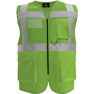 Korntex Athens Multifunkčná reflexná sieťovaná vesta KX808 Lime Green