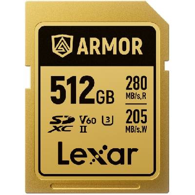 Карта памет Lexar - Professional Armor Gold, 512GB, UHS-II, C10 V60 U3 (LSDAMGL512G-RNNNG)