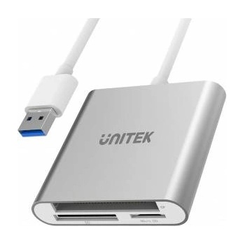 Unitek Четец на карти, Unitek, Y/9313 USB 3.0, бял