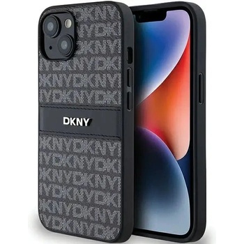 DKNY Кейс DKNY Leather Mono Stripe & Metal Logo за iPhone 15/14/13, черен (3666339260354)