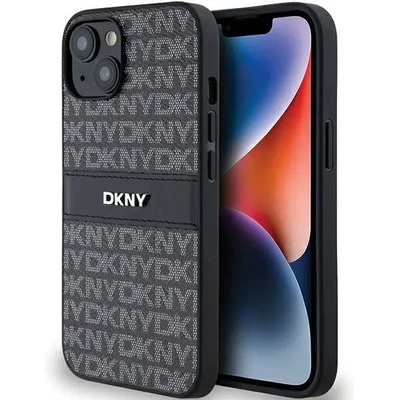 DKNY Кейс DKNY Leather Mono Stripe & Metal Logo за iPhone 15/14/13, черен (3666339260354)